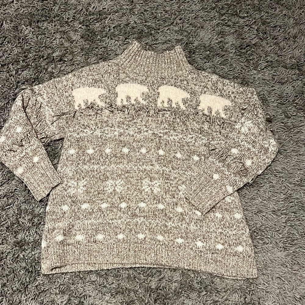 EUC LOFT Plus Polar Bear sweater size 16/18